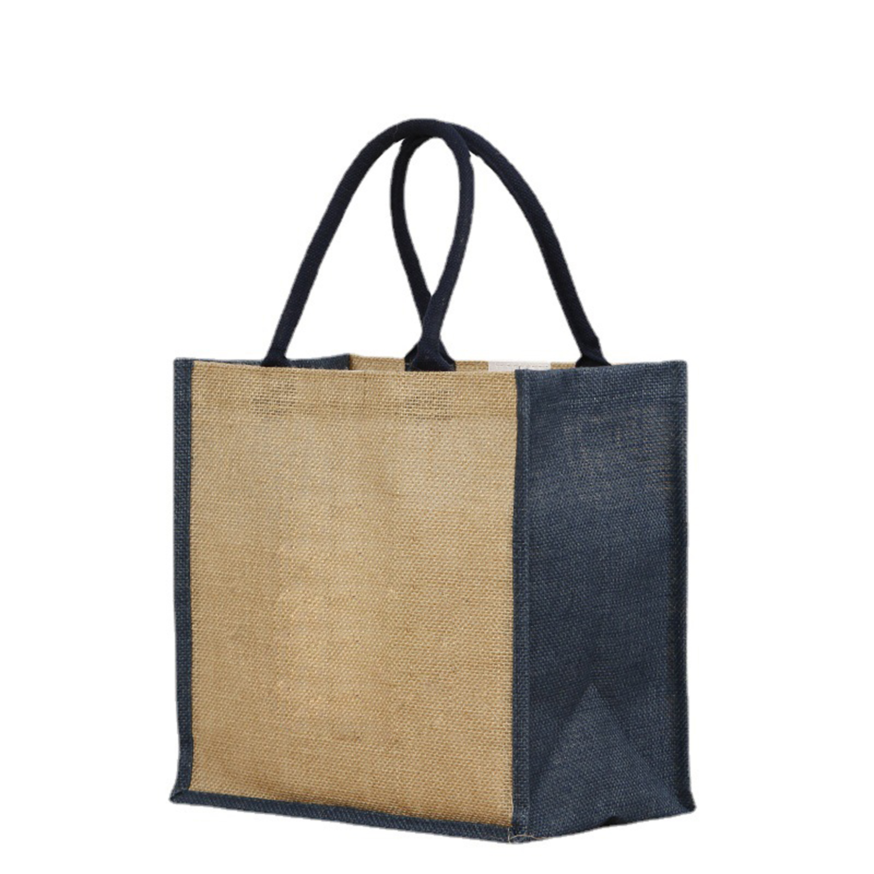Jute burlap tote bag with, custom tote bag with logo imprint 2