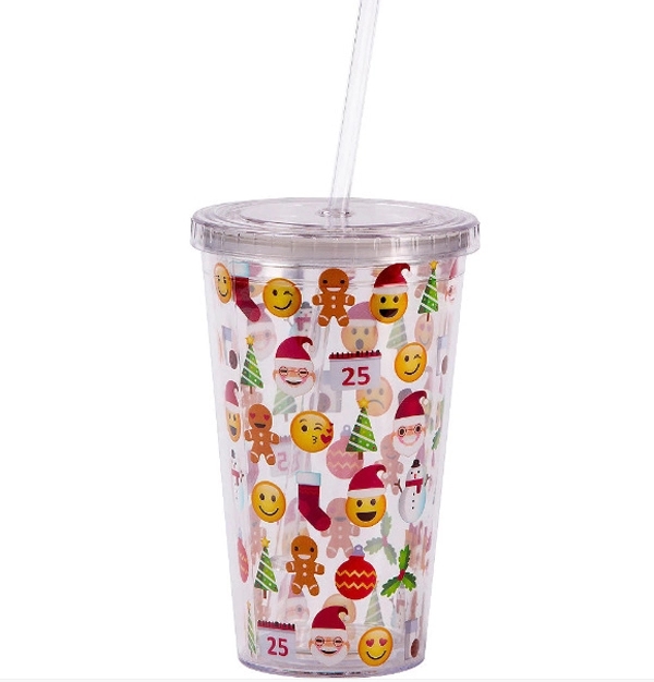 16 Oz. Acrylic Cup With Cap Straw 2