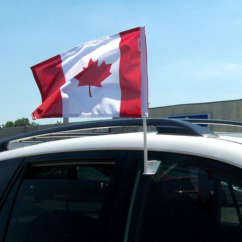 Window Car Flag Double Sided w/ 20.5" Pole - 17.75" x 12" 9