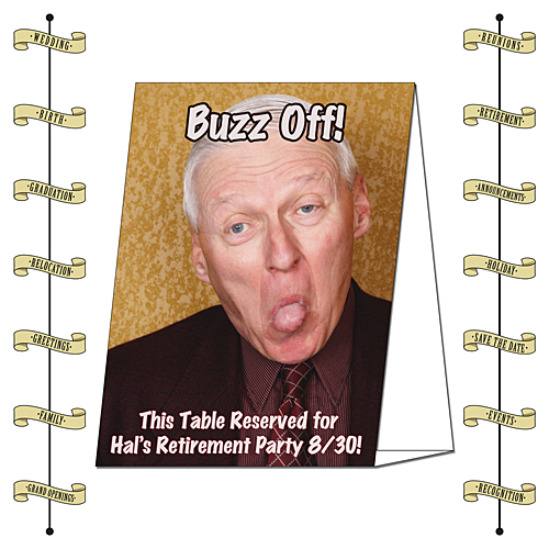 Announcement Table Tent - Laminated (5x7 - Folded) - 14 pt. 2