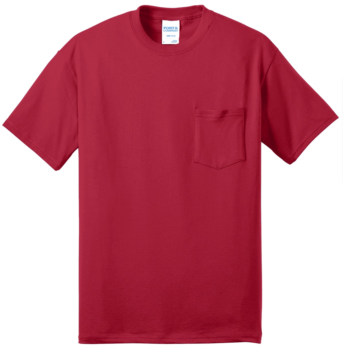 Port & Co Core Blend Pocket Tee. PC55P 42