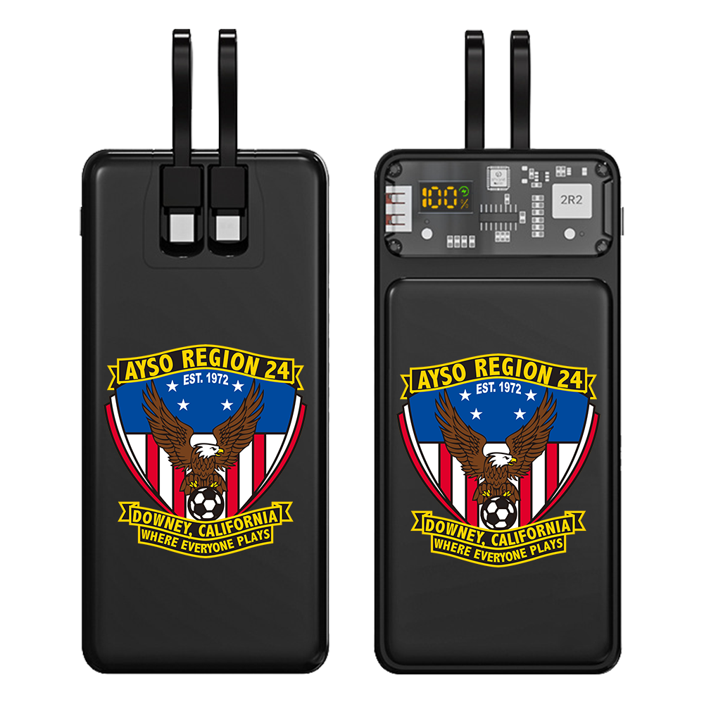 Galena Transparent Corded Power Bank 10000