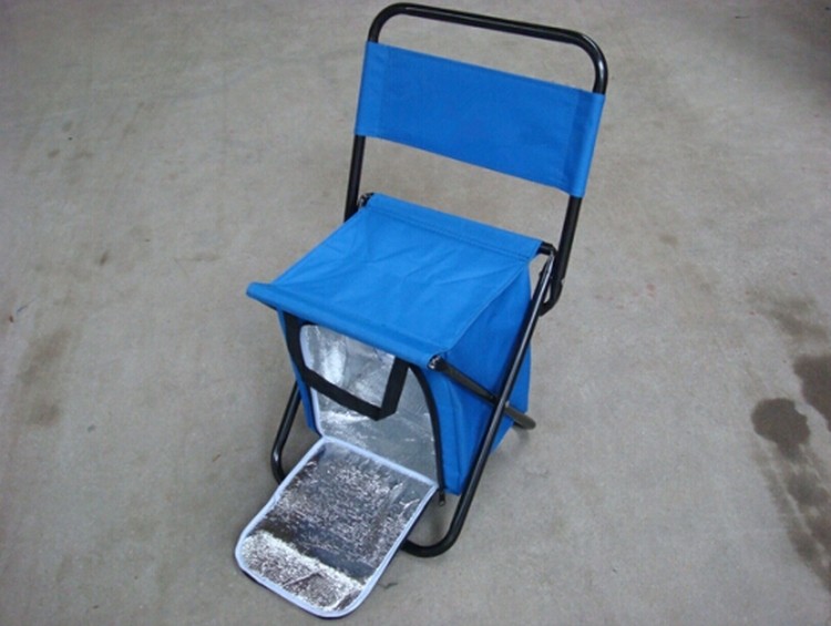 Oxford Fabric Camping and Fishing Chair with Ice Cooler Bag and Backrest 2