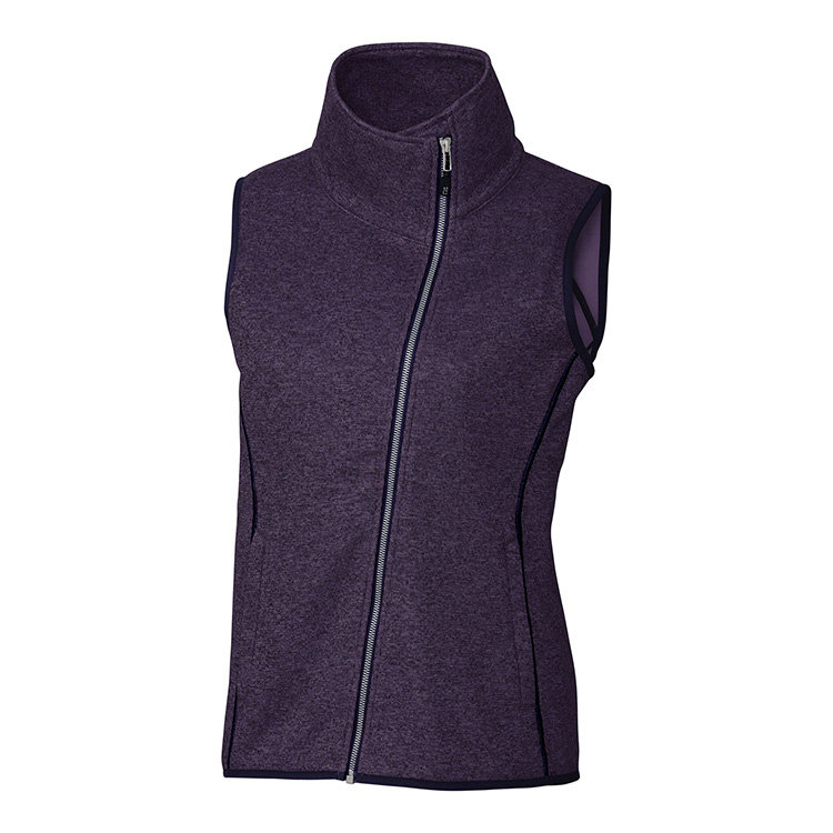 Cutter & Buck Ladies Mainsail Sweater-Knit Full Zip Vest 6