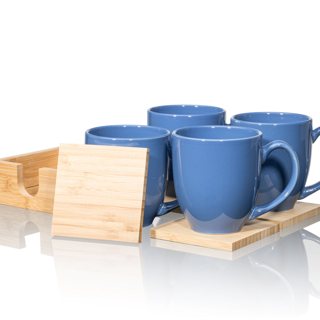 Bistro Mug & Coaster Set 4