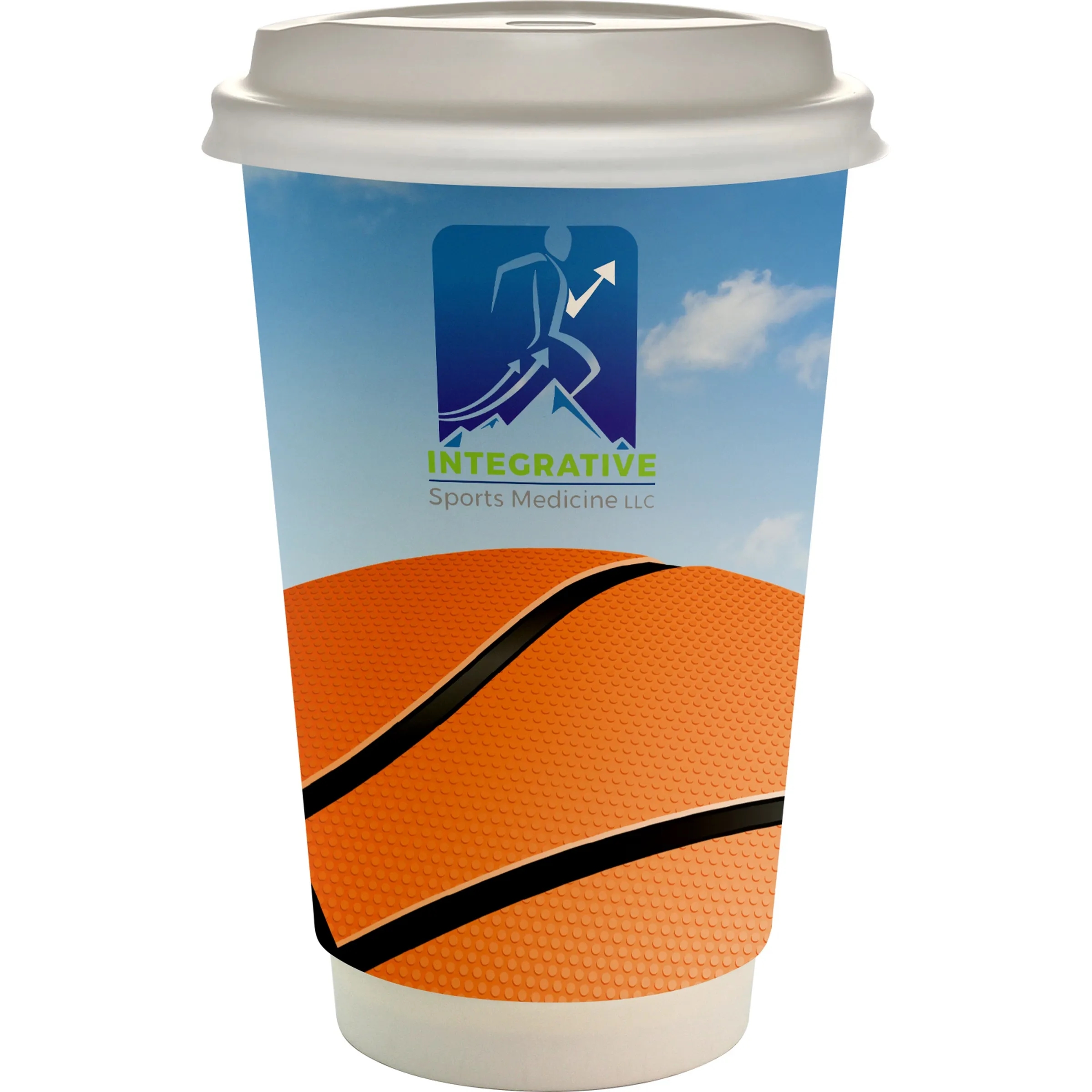 16 oz. Full Color Sporty Paper Cup With Lid 10