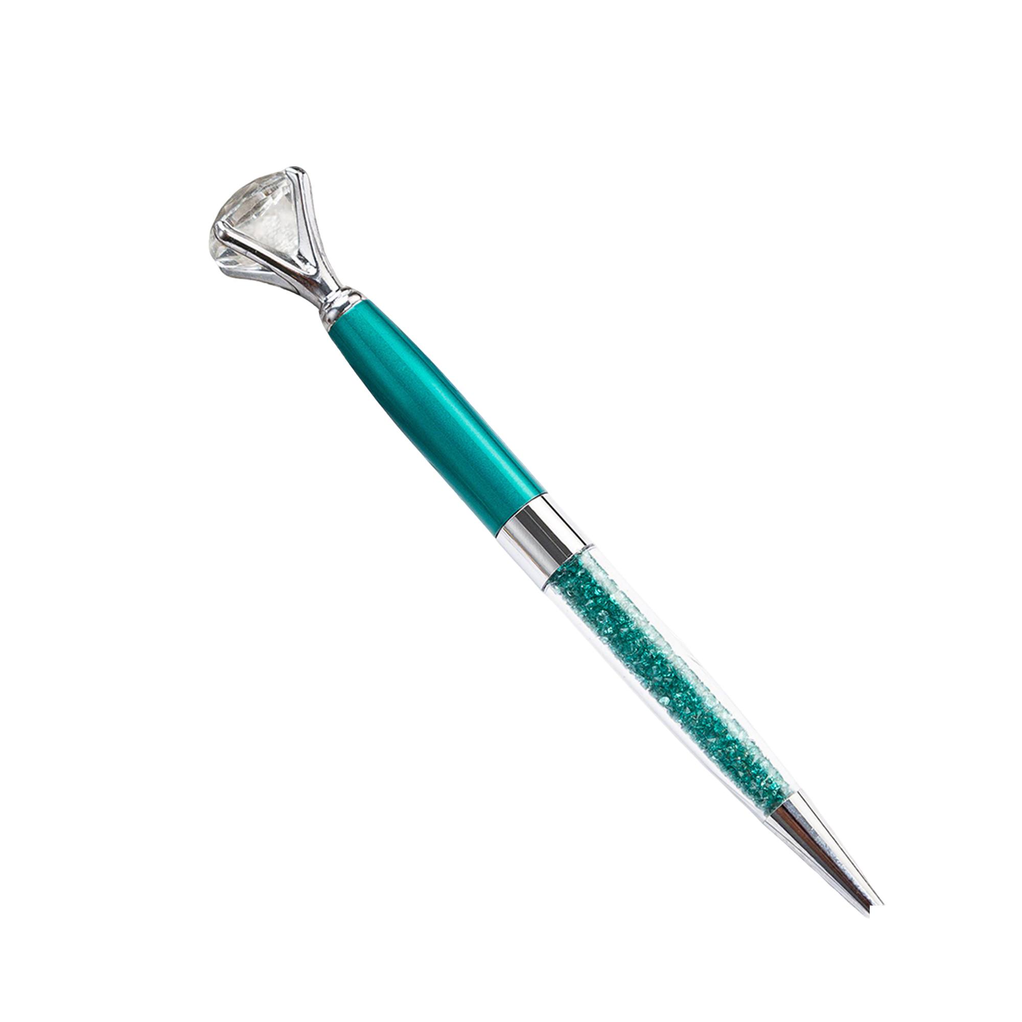 Crystal Crown Ballpoint Pen Twist Action Metal Barrel 6
