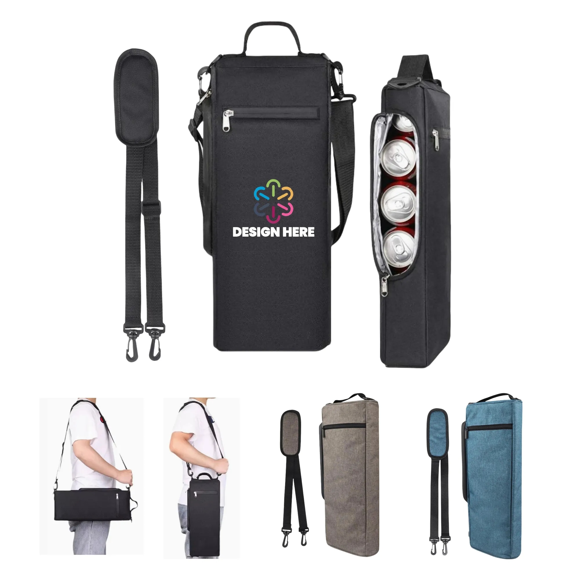 Full Color Oxford Golf Cooler Bag Wine Beer Cans 2