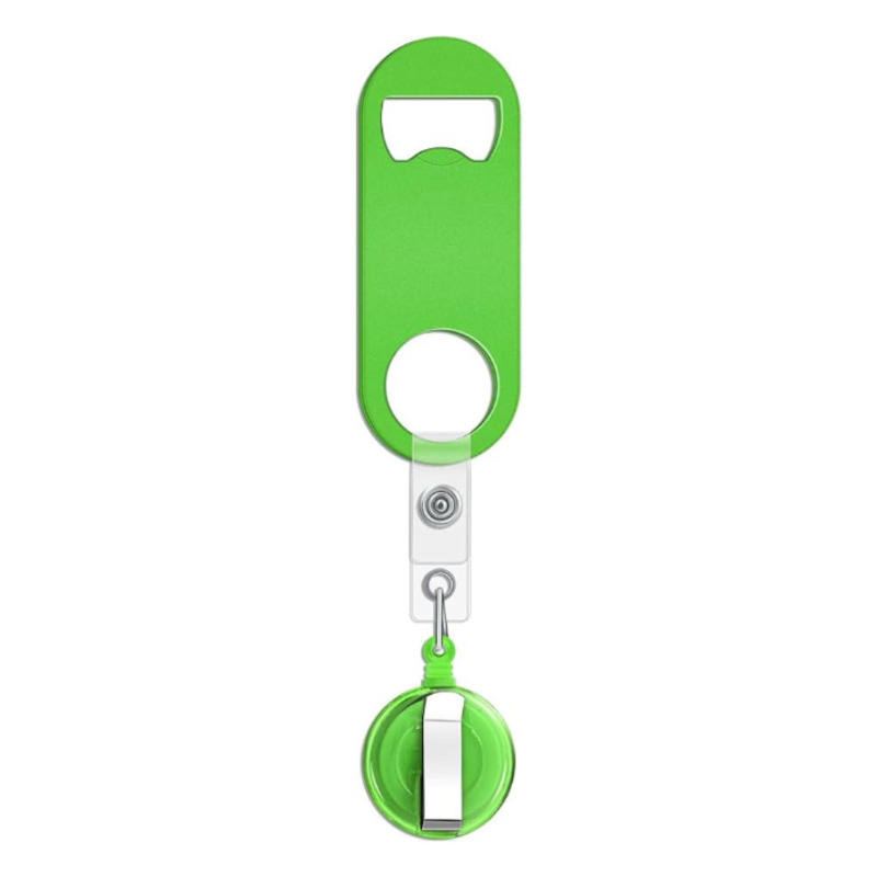 Retractable Badge Holder W/ Beer Bottle Opener & Clip 1