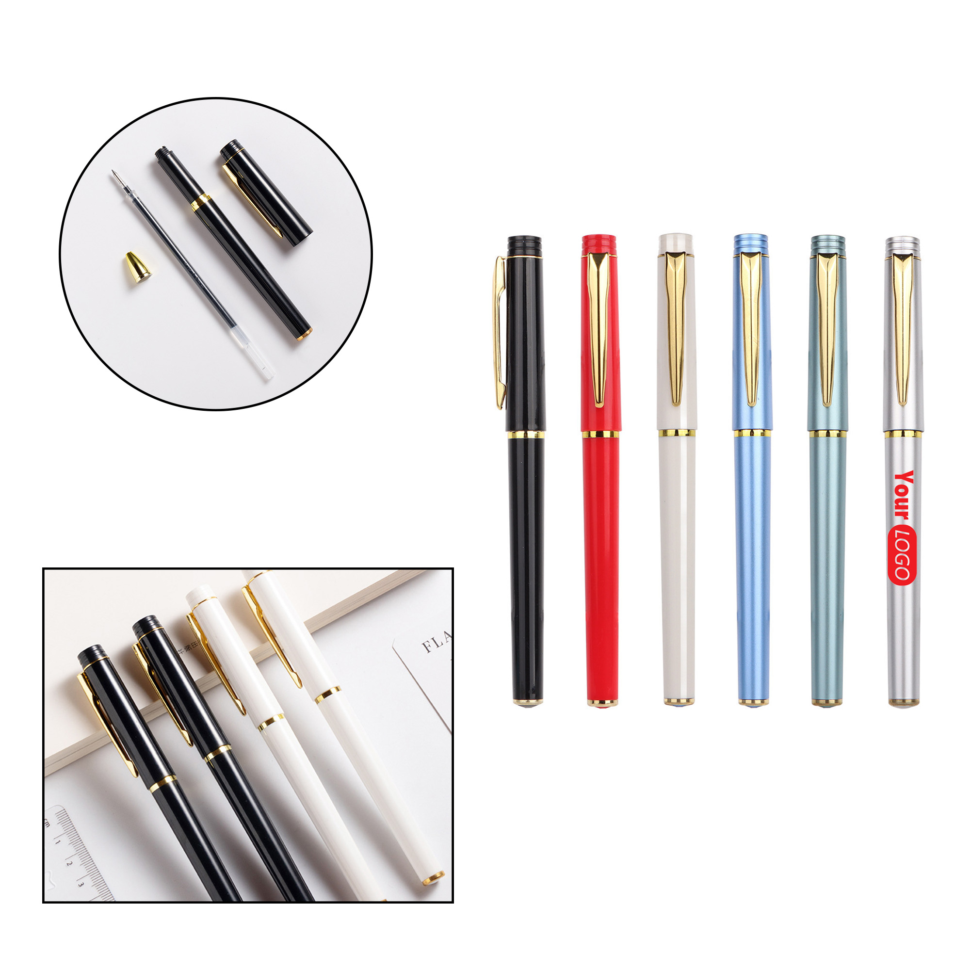 Metallic Texture Neutral Signature Pen 2