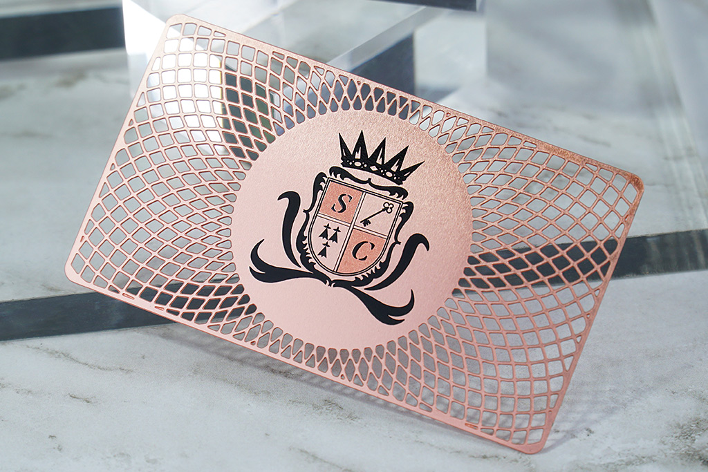 Rose Gold Metal Business Cards 12