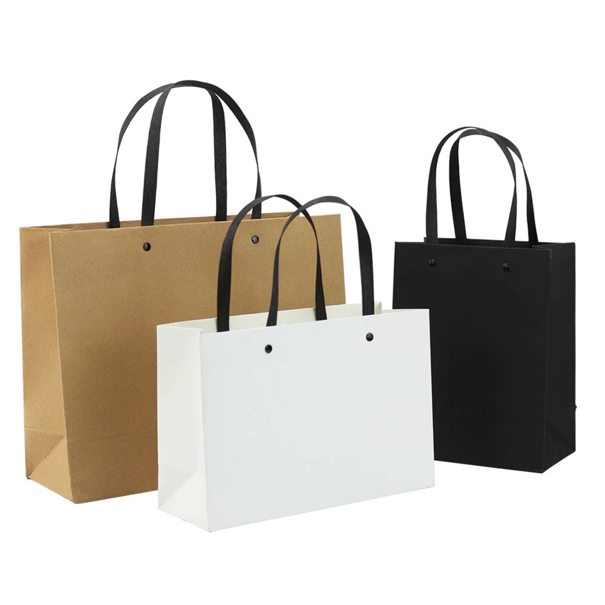 Large Black Gift Paper Bags Bulk 2