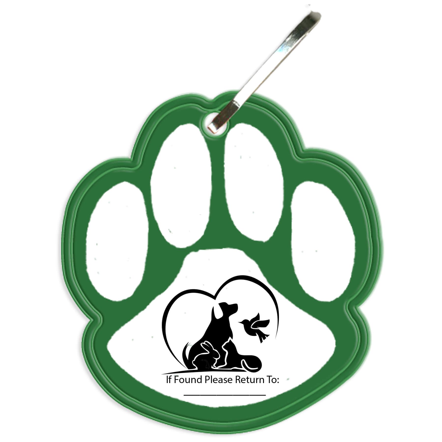 Paw Print Reflective Zipper Pull 26