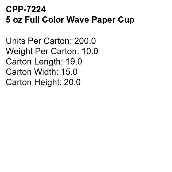 5 oz Full Color Wave Paper Cup 21