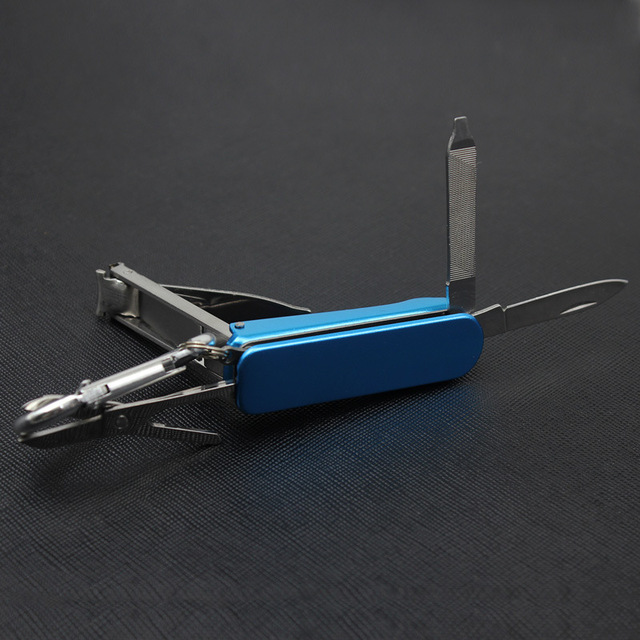 Metal Multi-Functional Nail Clipper Keychain 2