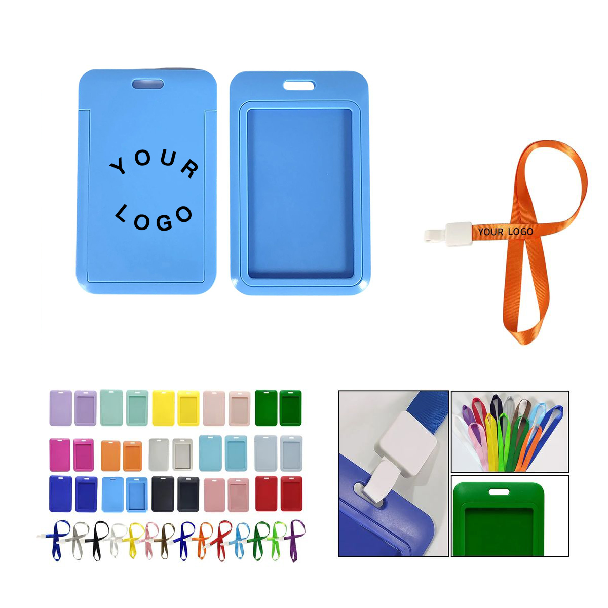 Durable ID Badge Holder with Neck Strap 17