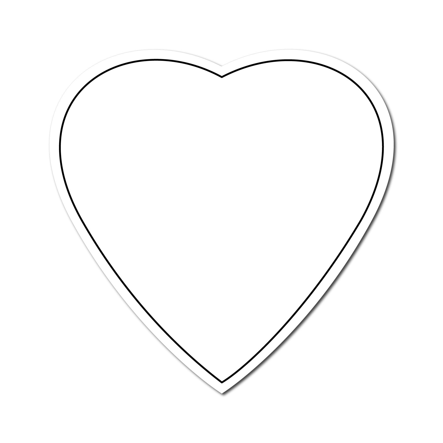 Heart 4" x 4" Shaped NoteKeeper™ Magnet 20 Mil 2
