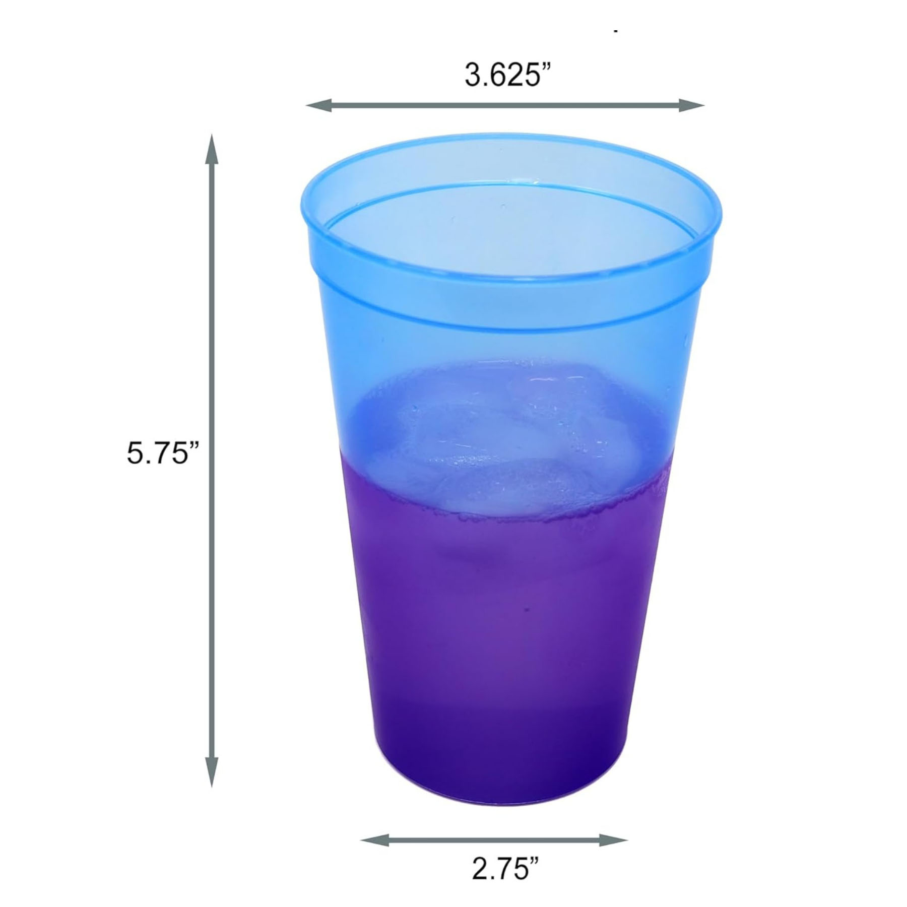 22 oz Reusable Plastic Stadium Cup 3