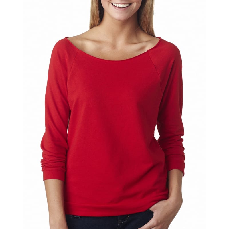 Next Level Apparel Ladies' French Terry 3/4-Sleeve Raglan 8