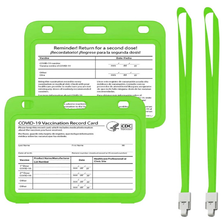 Vaccine Card Sleeve & Lanyard Set 8