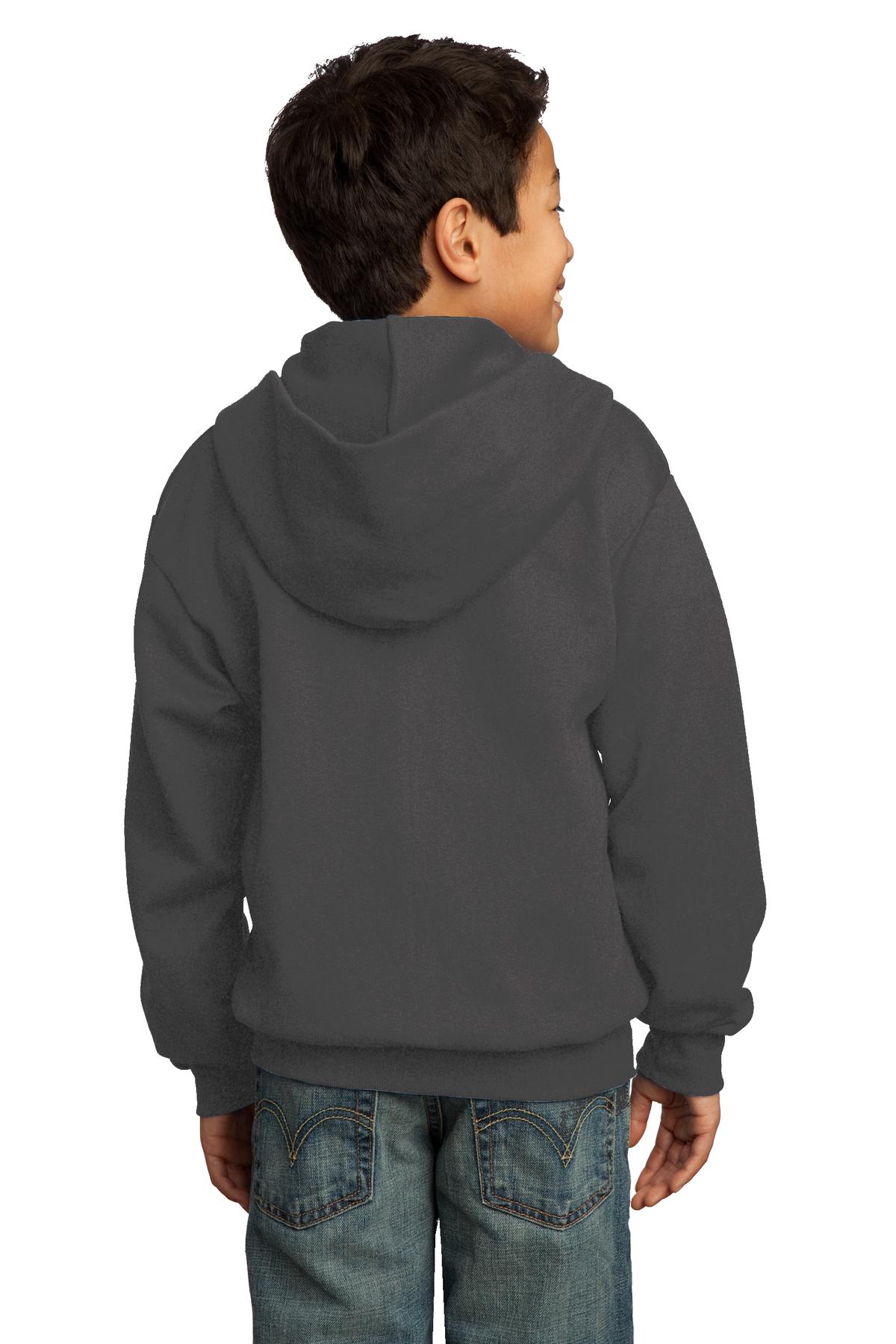 Port & Company® Youth Core Fleece Full-Zip Hooded Sweatshirt 111