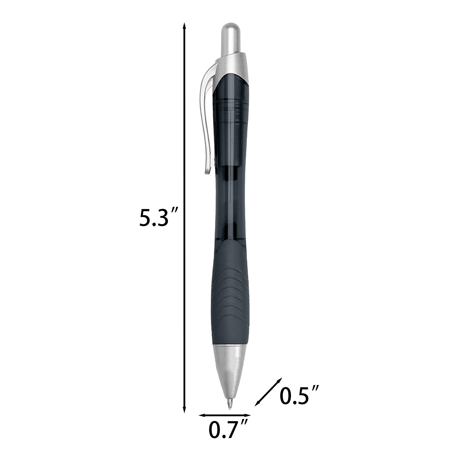 Translucent Plastic Push-Button Ballpoint-Pen 8