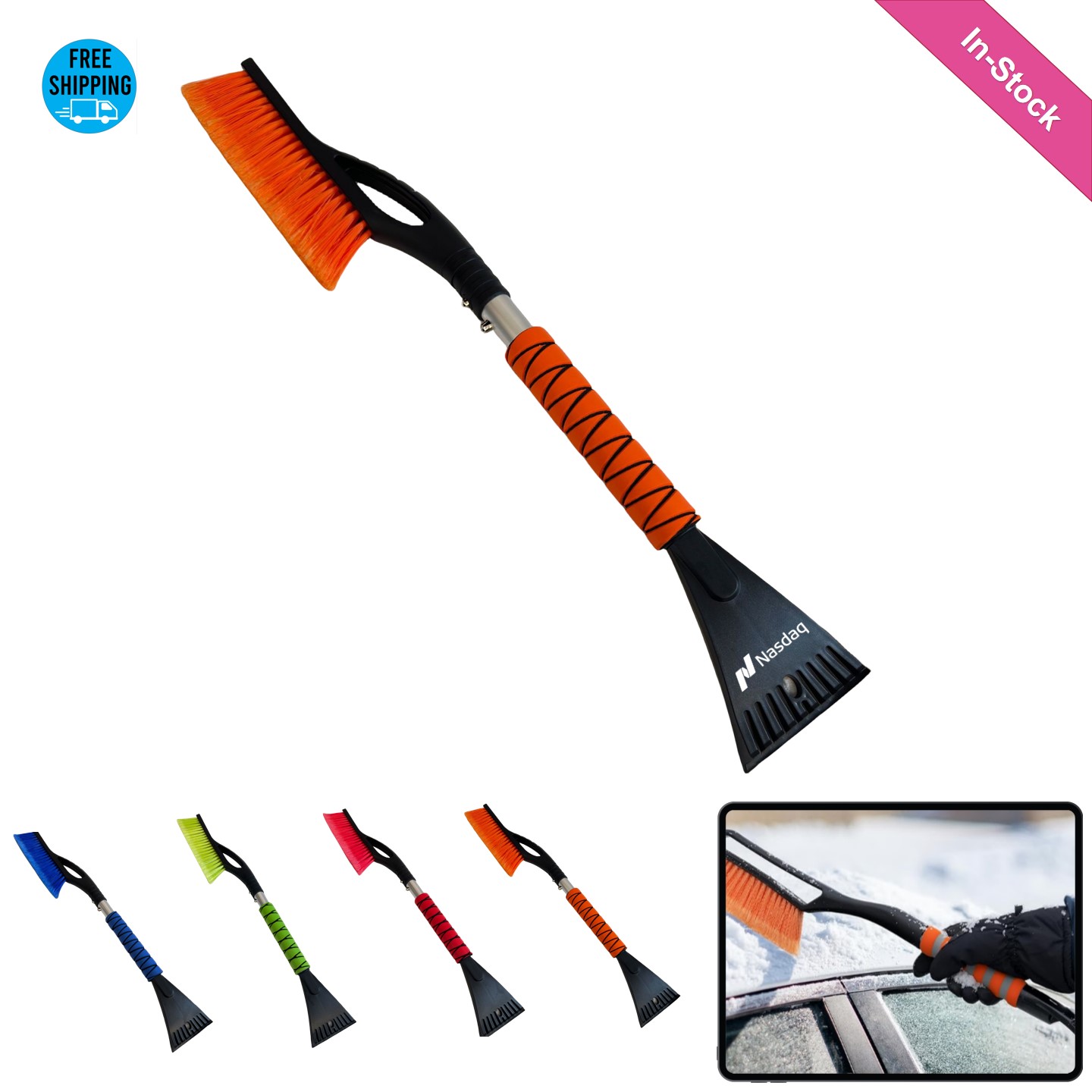 24" Foam Handle Ice Scraper Brush 6