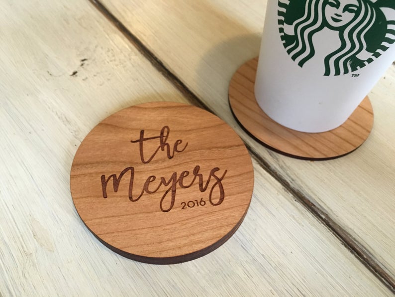 Oceanside 4" Bamboo Coaster 2