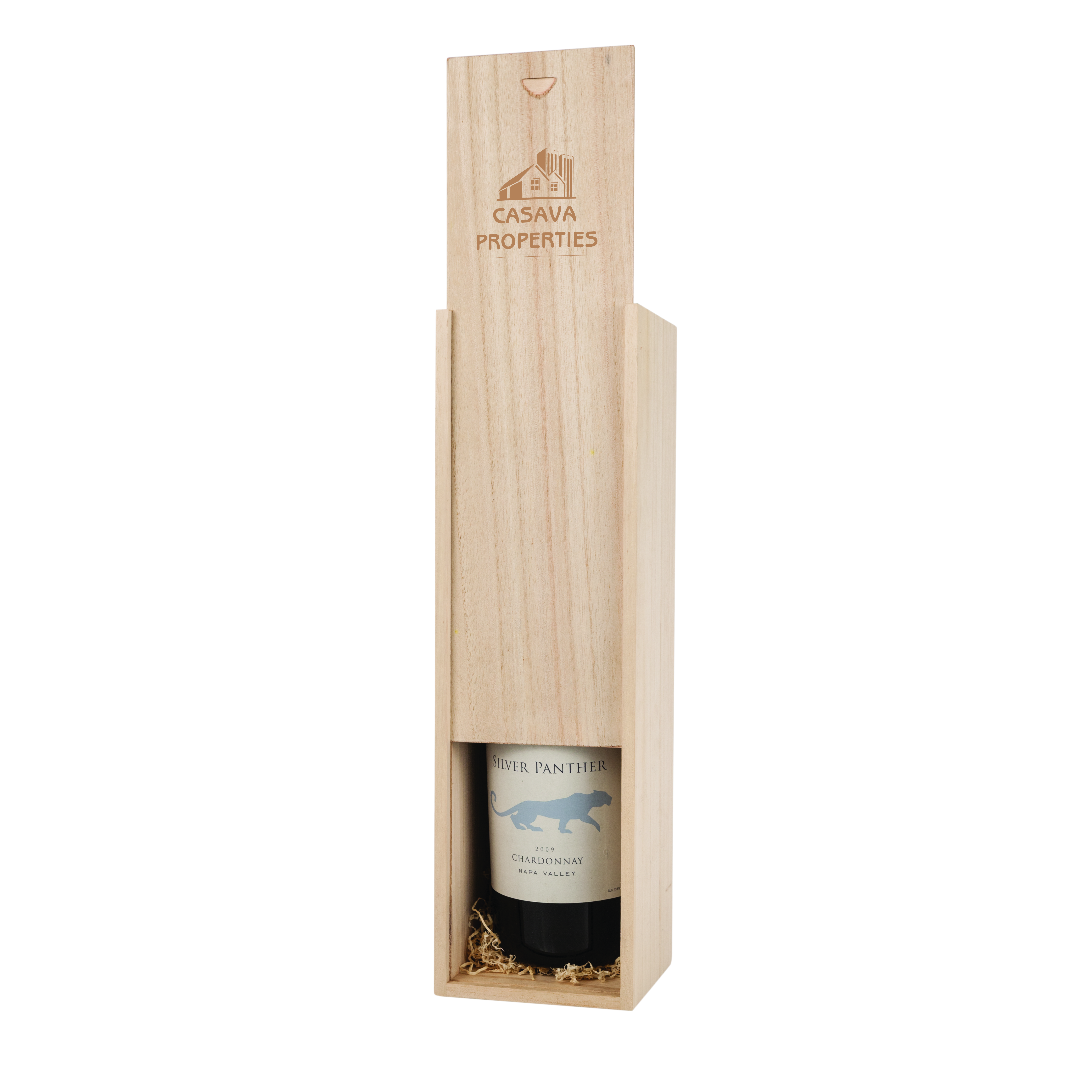 Twine Living® 1-Bottle Wooden Wine Box 2