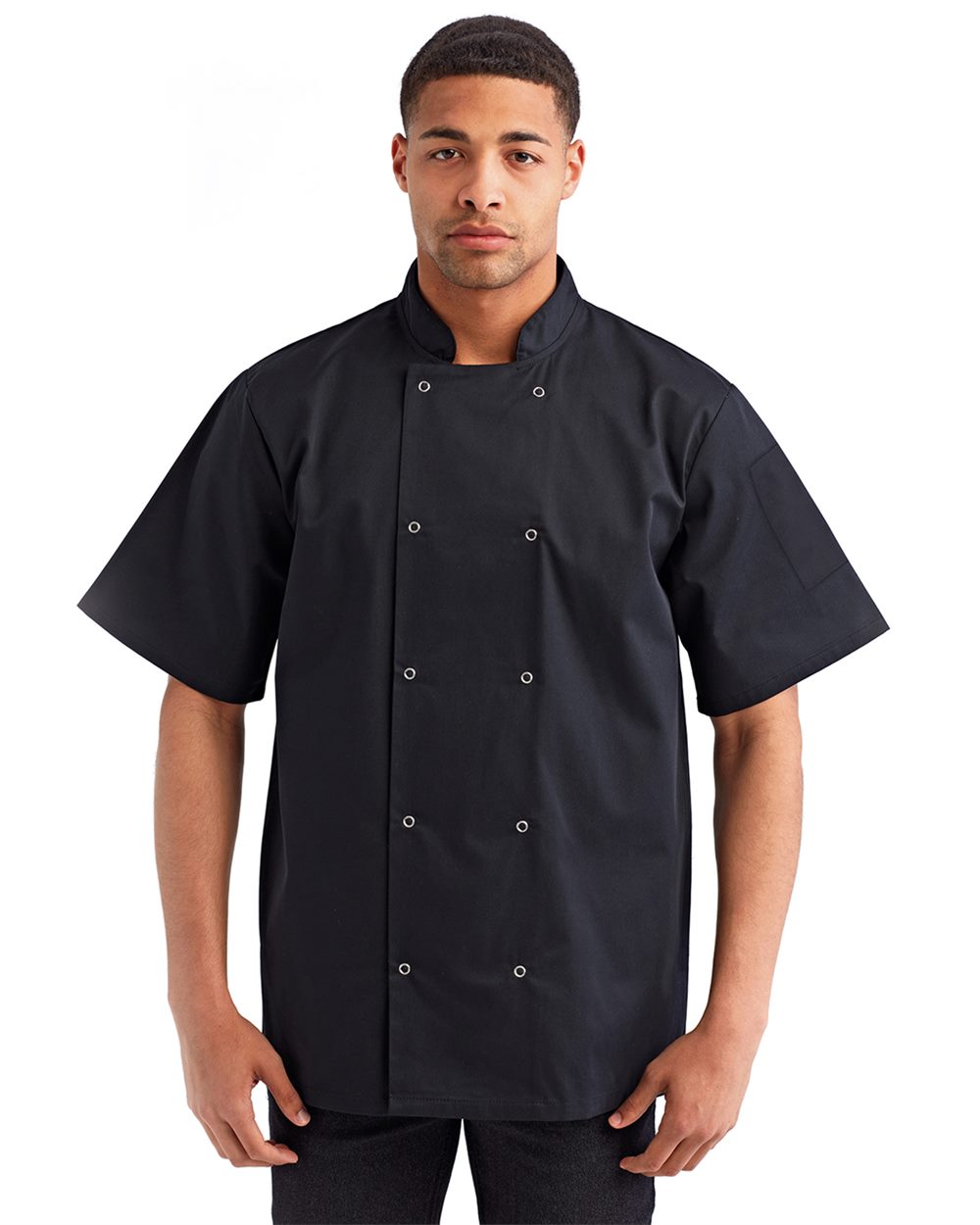 Unisex Ten Studded Front Short Sleeve Chef Coat - RP664 19