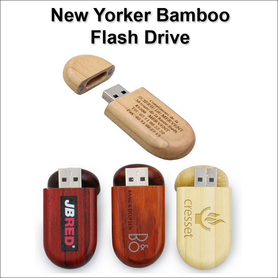New Yorker Bamboo Flash Drive / USB - 32 GB 1