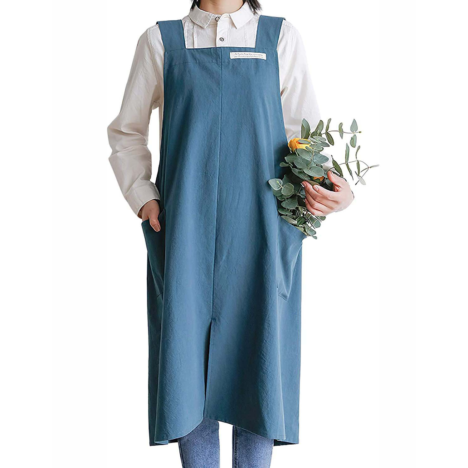 Cross-Back Apron w/ Pock for Women and Men 4