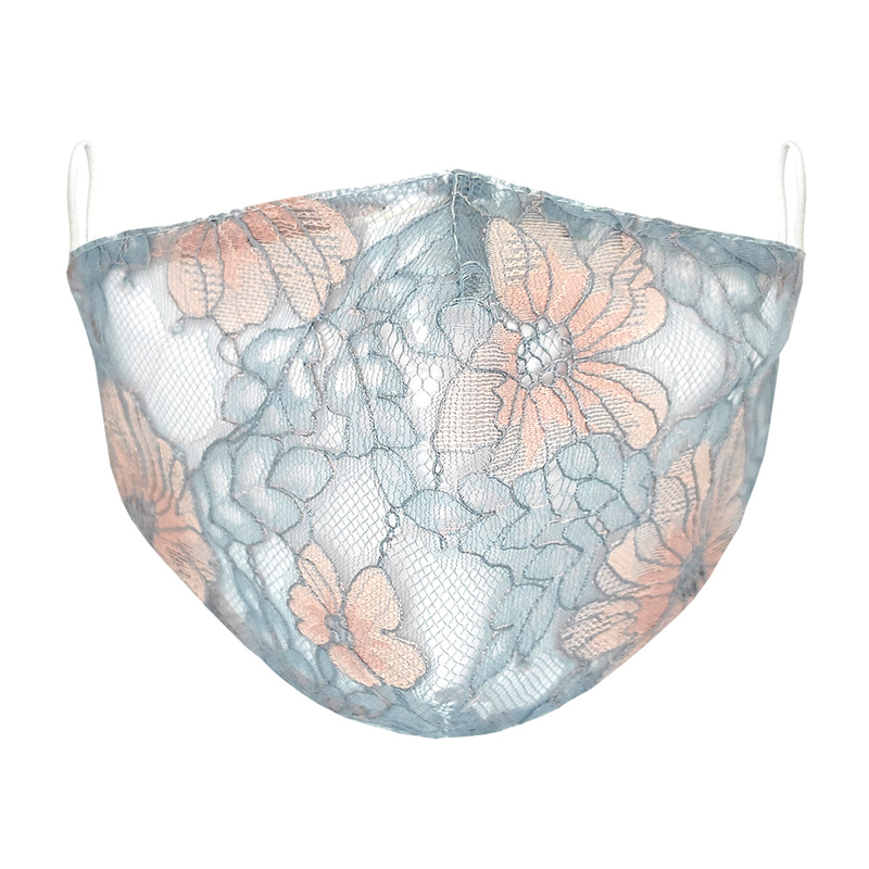 2 ply Lace Adults Face Mask w/Filter Pocket 9