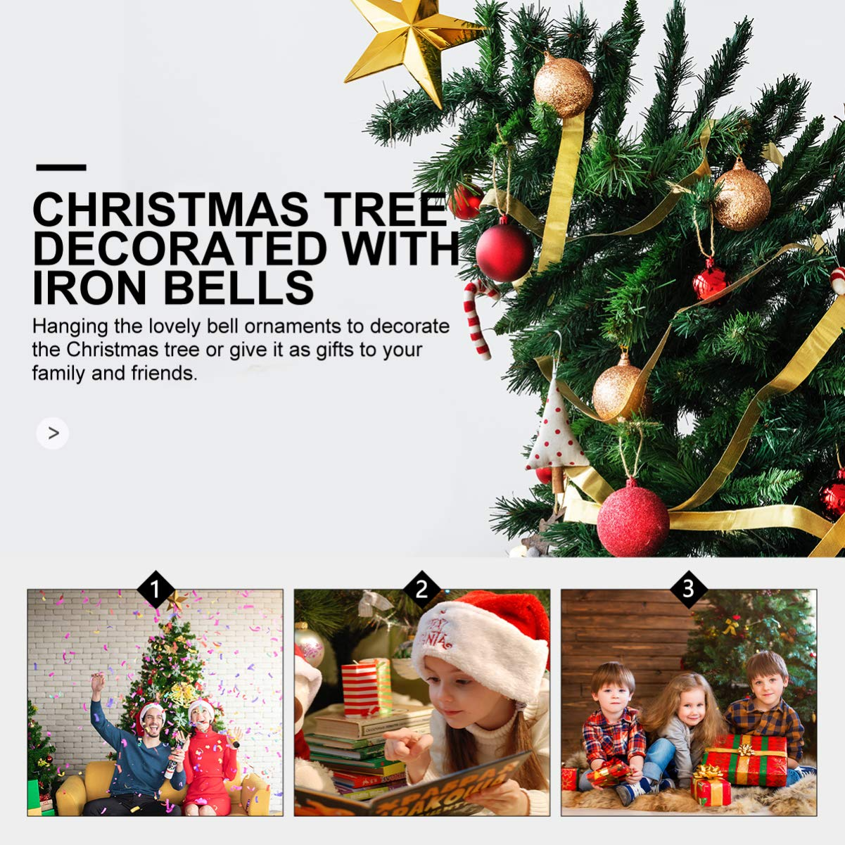 Christmas Bell Hanging Ornament Decorative 5
