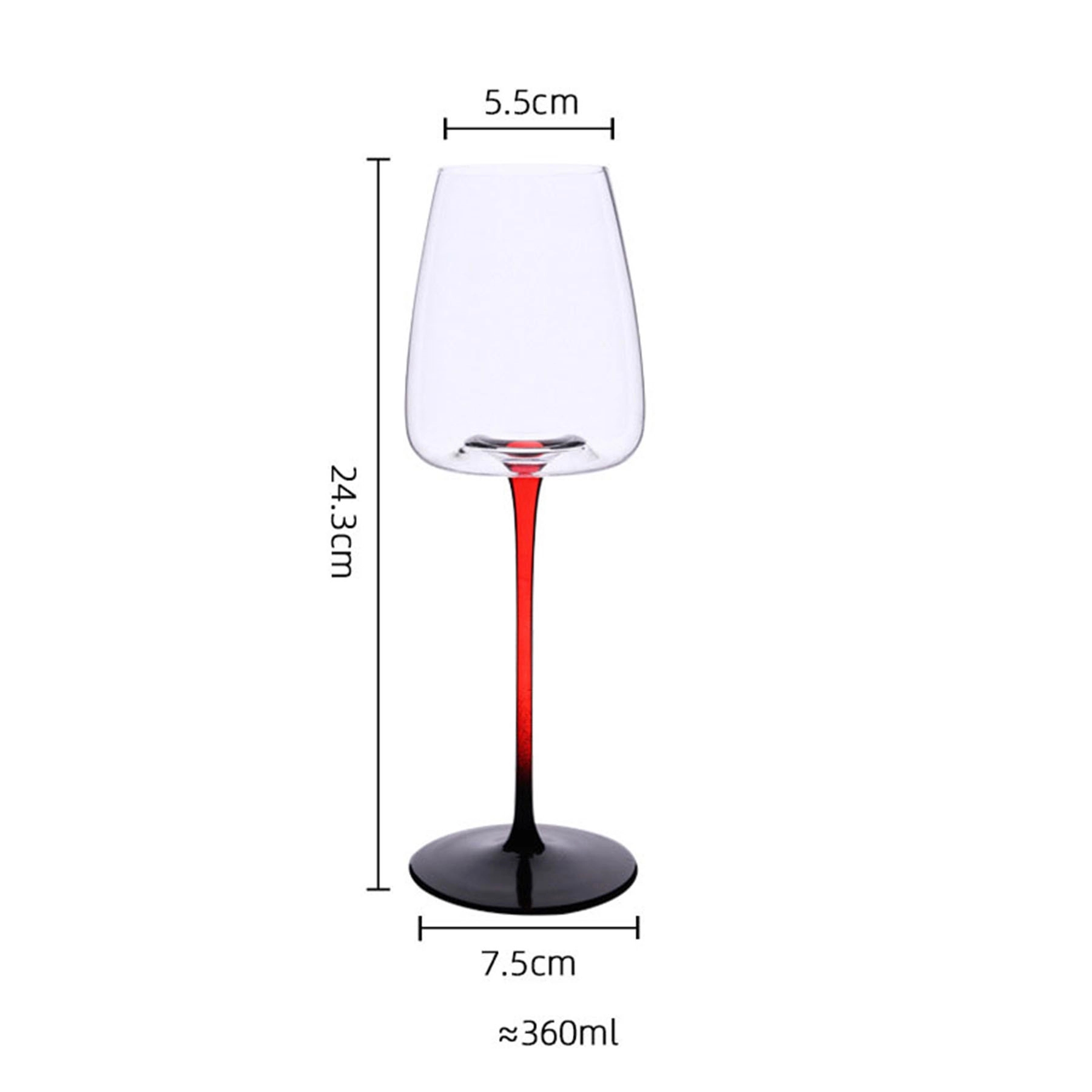 Capacity Crystal Red Wine Glasses 8