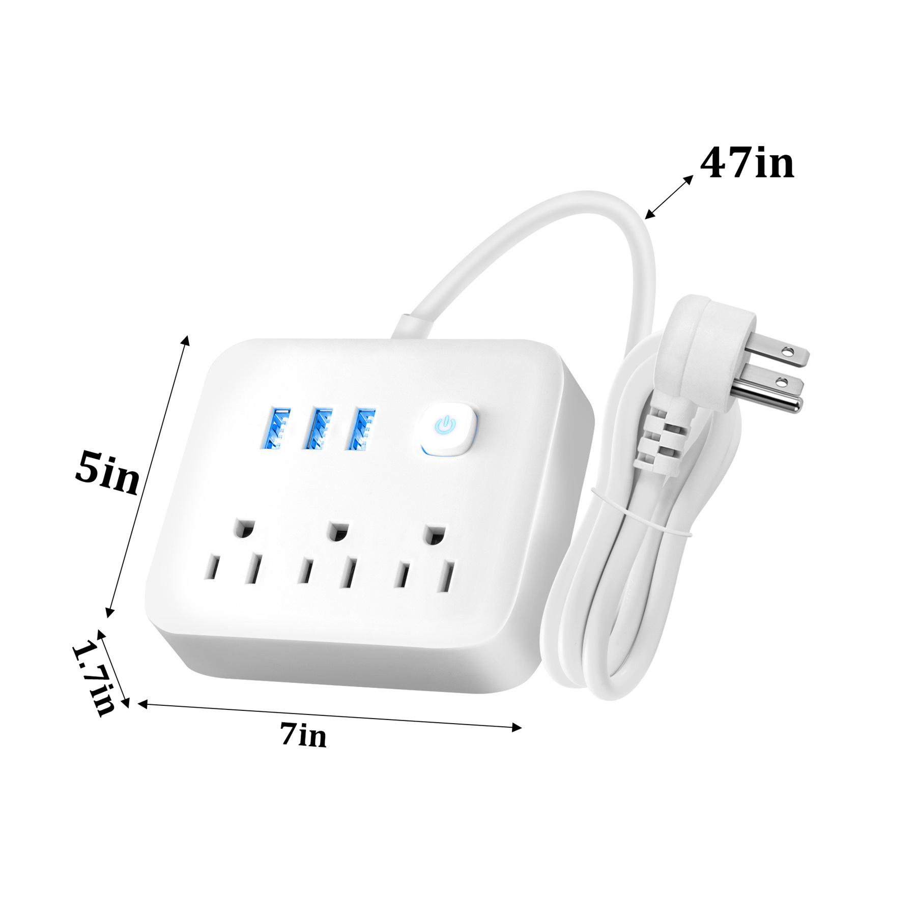 Power Strip Surge Protector with 3 USB Charging Ports 2