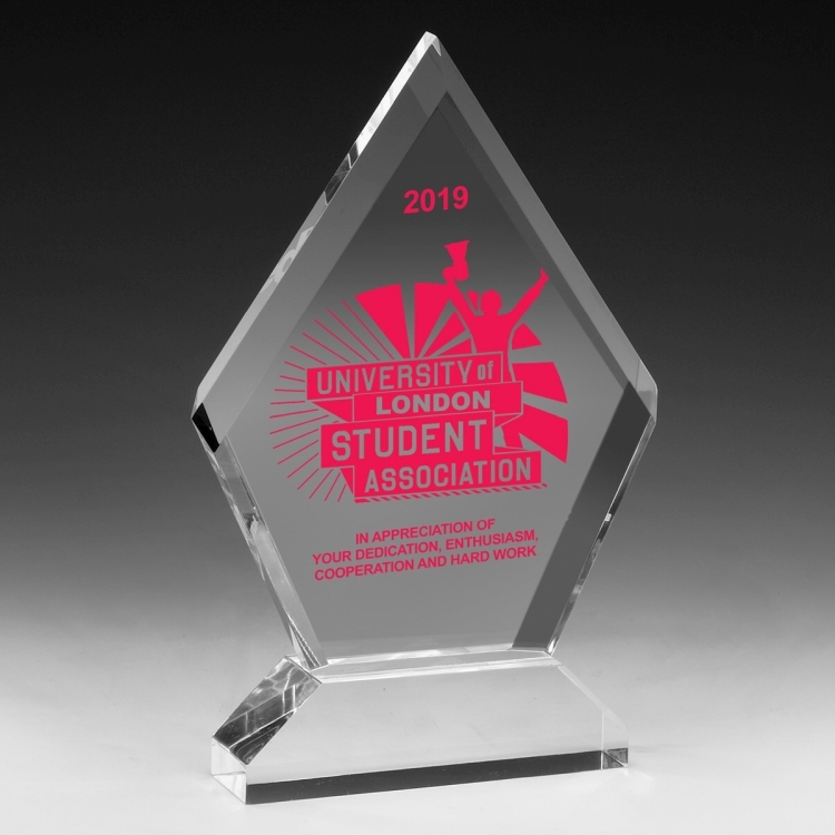 Multi-Faceted Acrylic Award - 6" x 7 1/2"- 4 Color Process 3