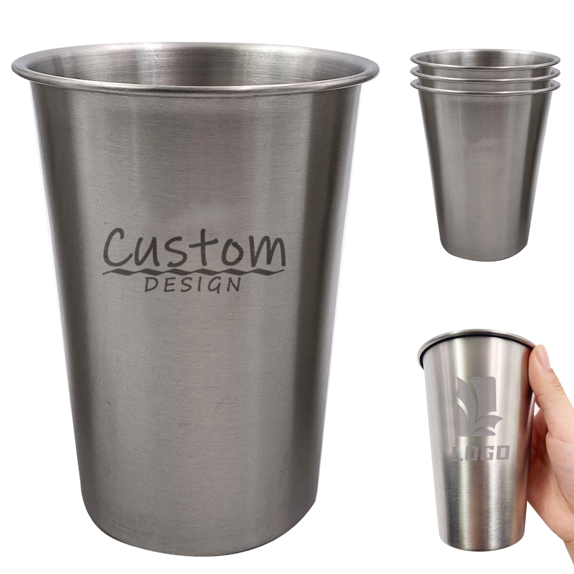 16 Ounce Stainless Steel Pint Cup 3