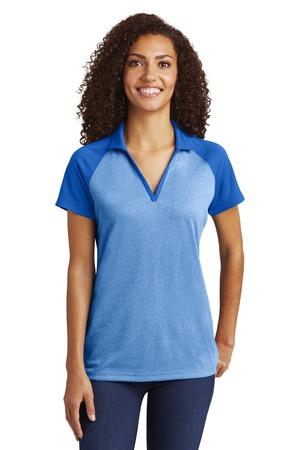 Women's PosiCharge RacerMesh Raglan Heather Block Polo