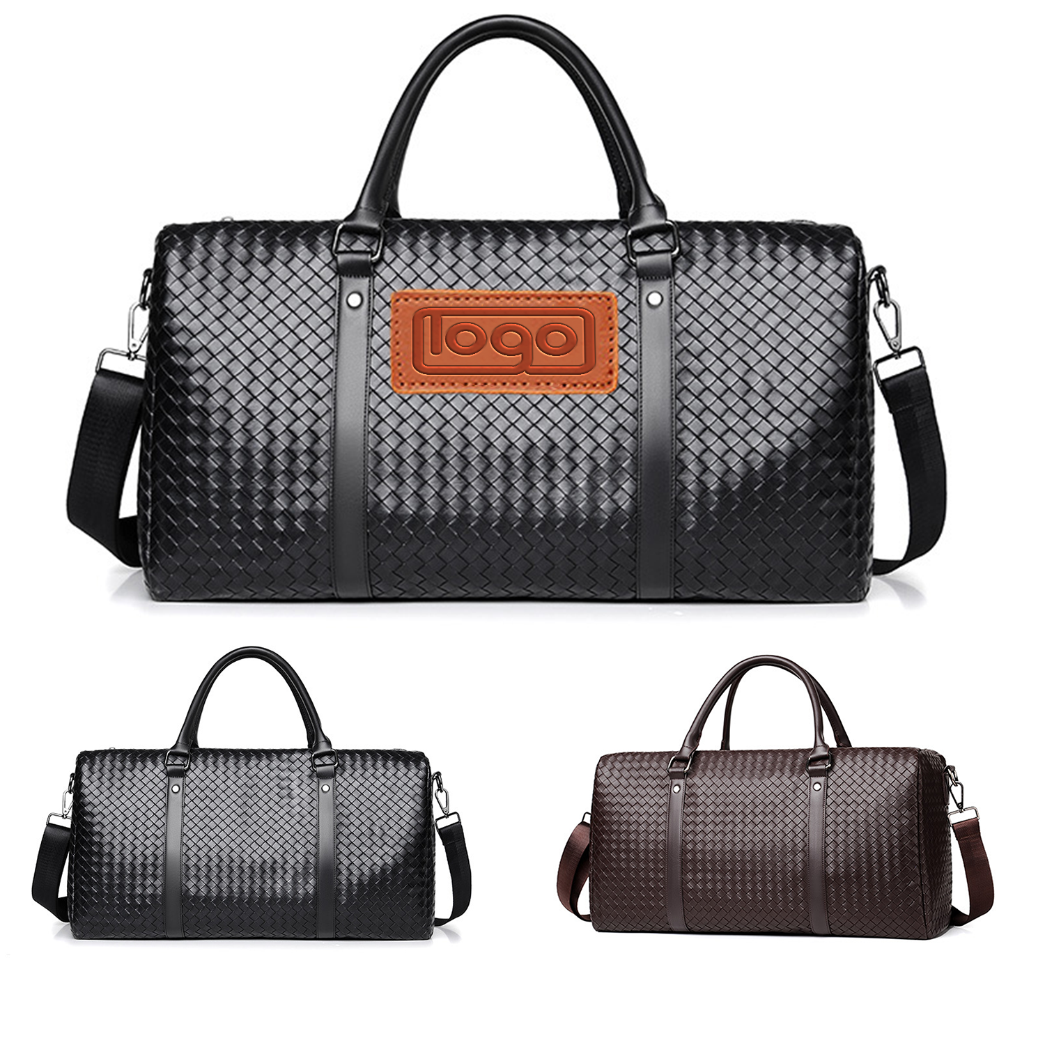 Large Capacity PU Leather Dry Wet Separation Duffel Bag 2