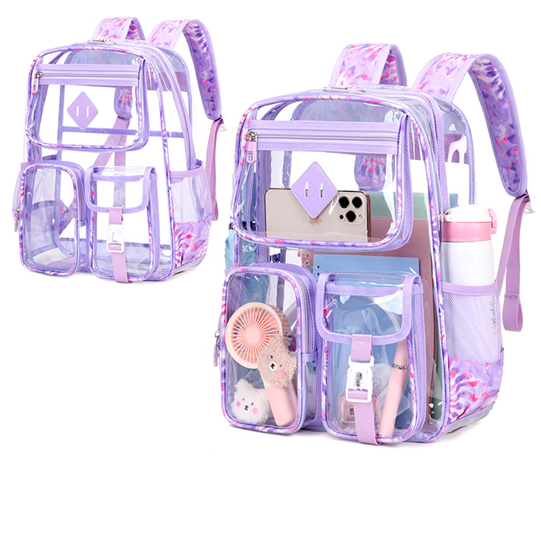 Large Clear Waterproof PVC Backpack 2