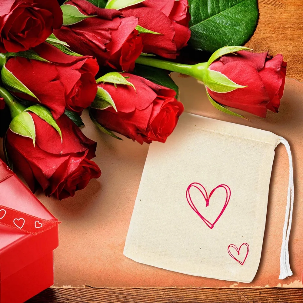 Muslin Cotton Drawstring Bags Reusable Empty Gift Pouch 19