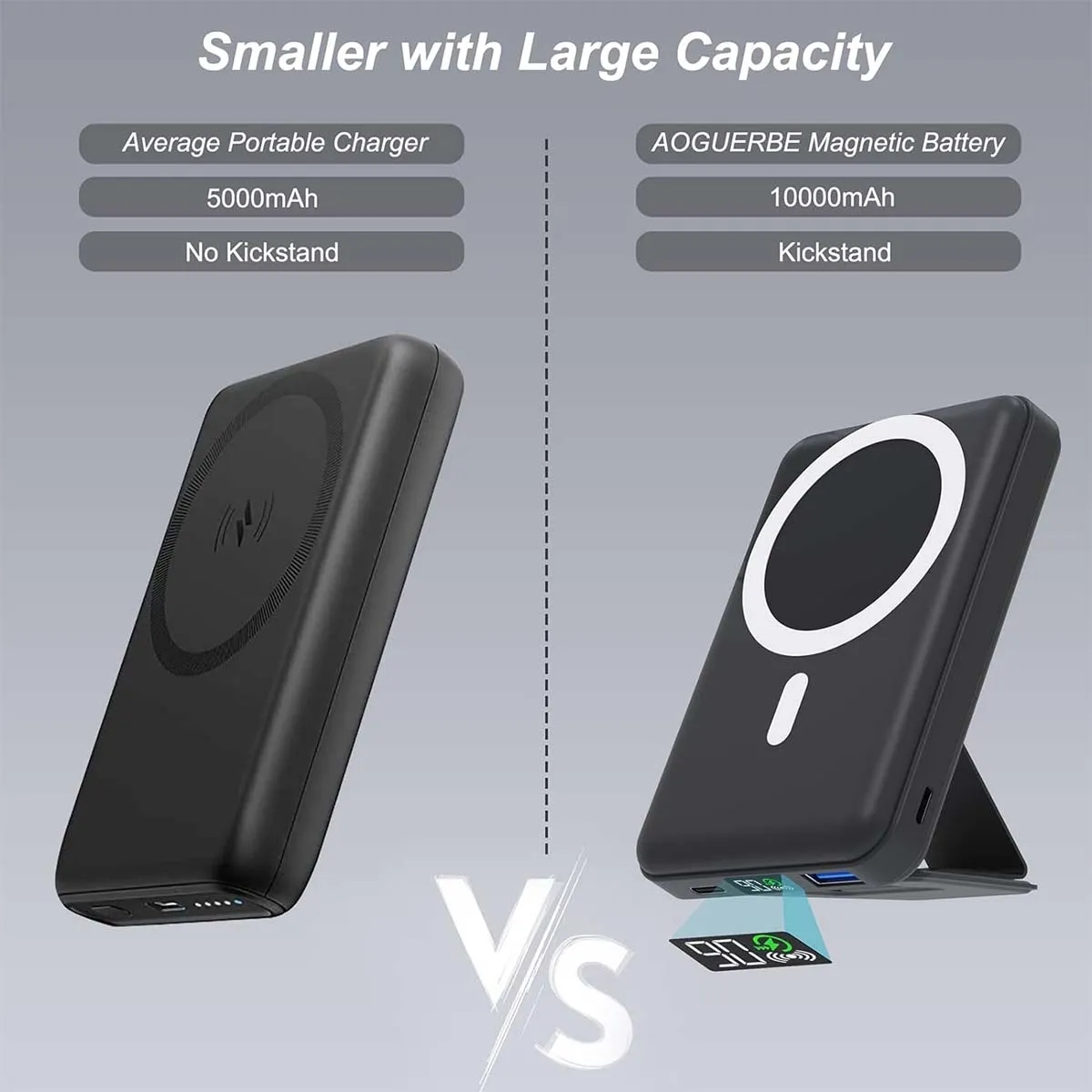 10000mAh Fast Magnetic Foldable Portable Wireless Charger 4