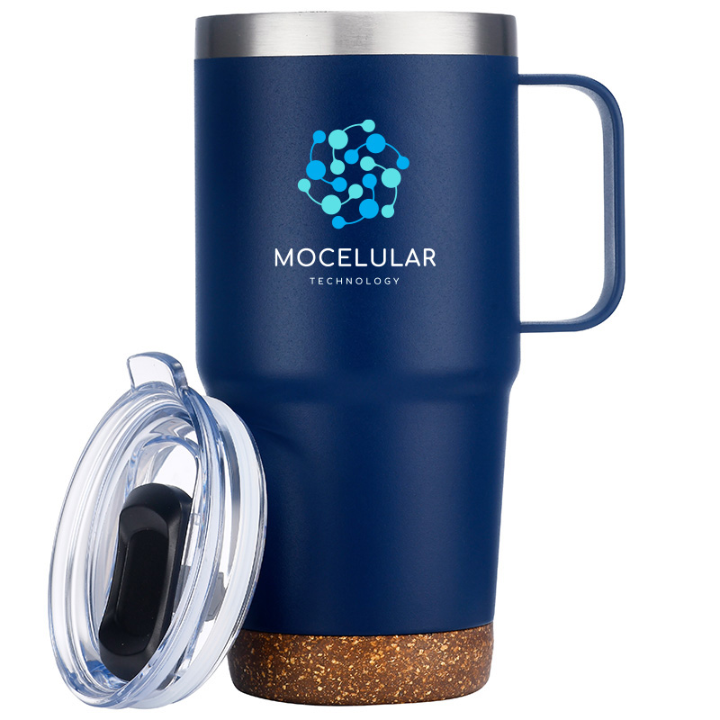 24oz. Travel Mug with Cork Bottom & Lid 16