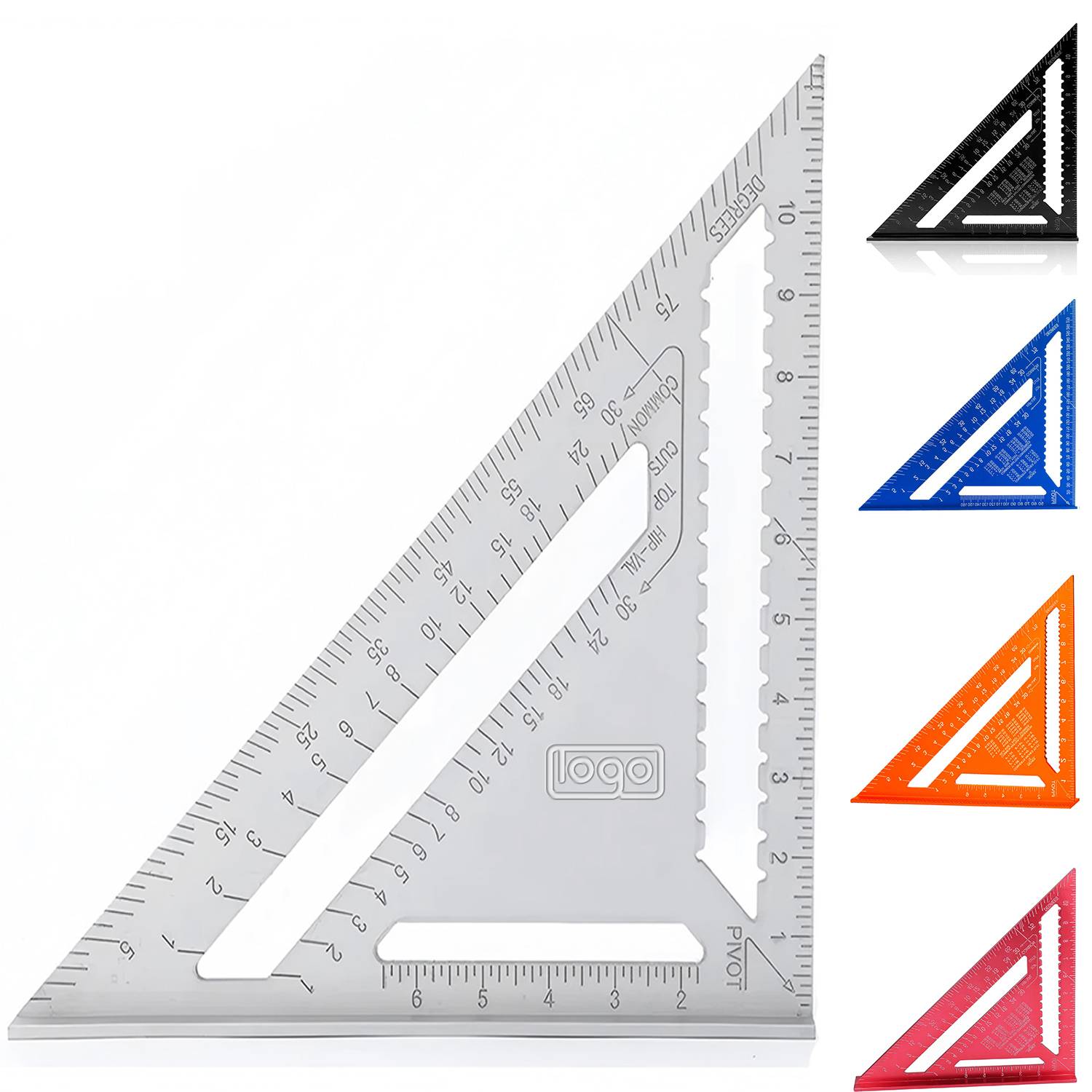 7 Inch Aluminum Triangle Ruler-Metric & Imperial Scale 4