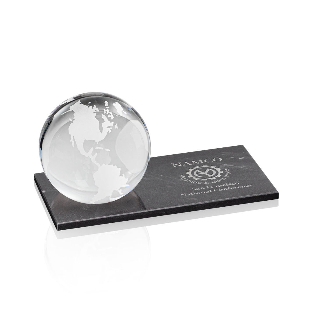 Globe Award on Rectangle Marble Base 2