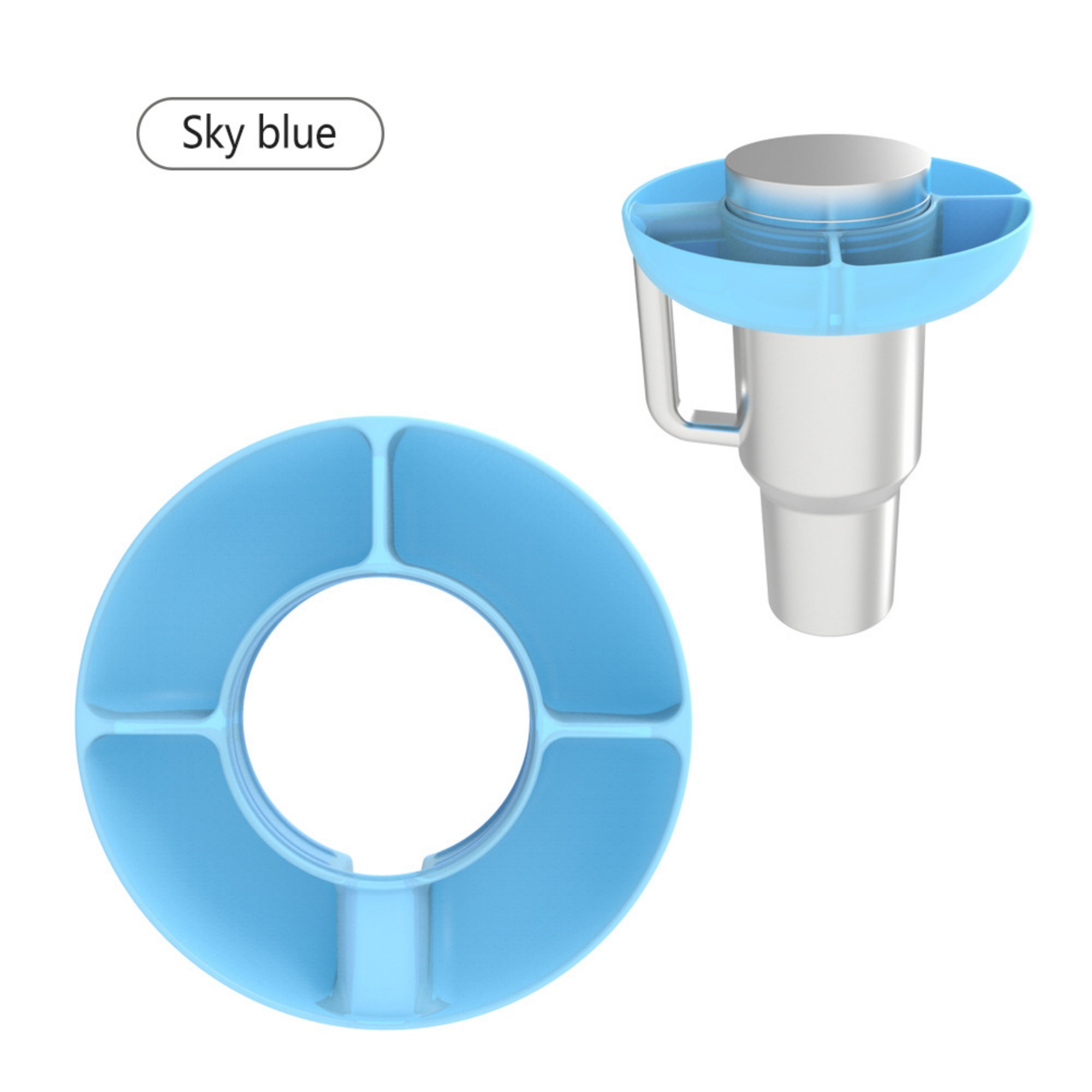 4 Compartment Silicone Snack Tray 3