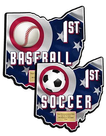 Plaque: Ohio State 8" , MDF 3/8 thick Wood, 1