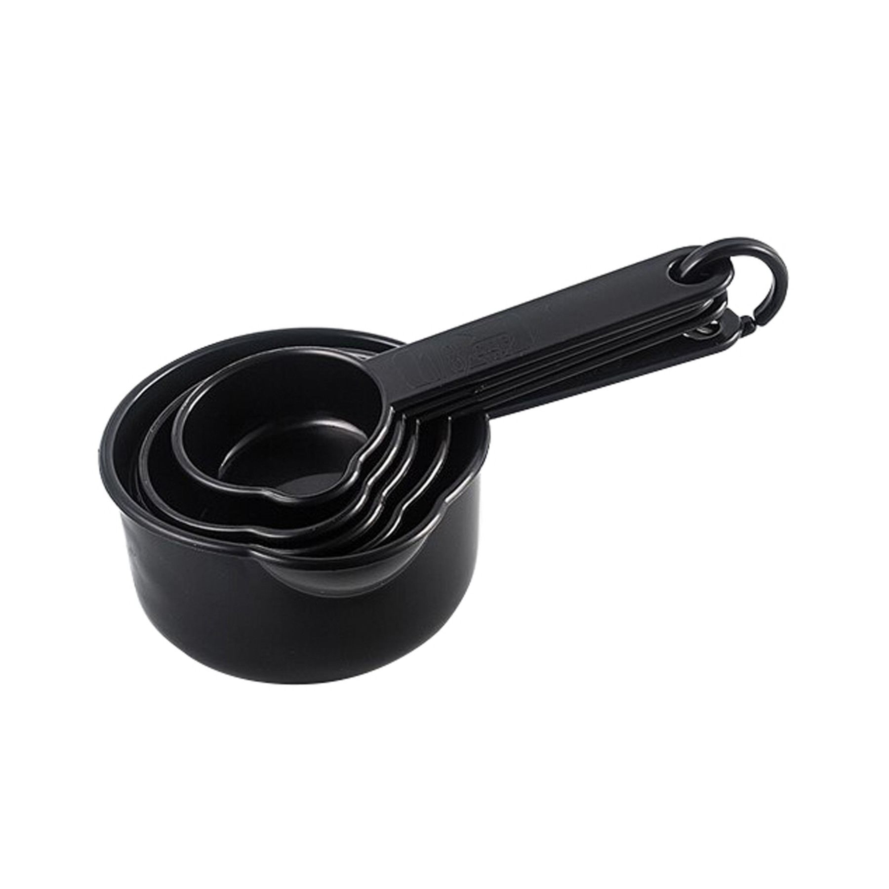5 In 1 Plastic Black Measuring Cup With Pourer And Volume Marks 3