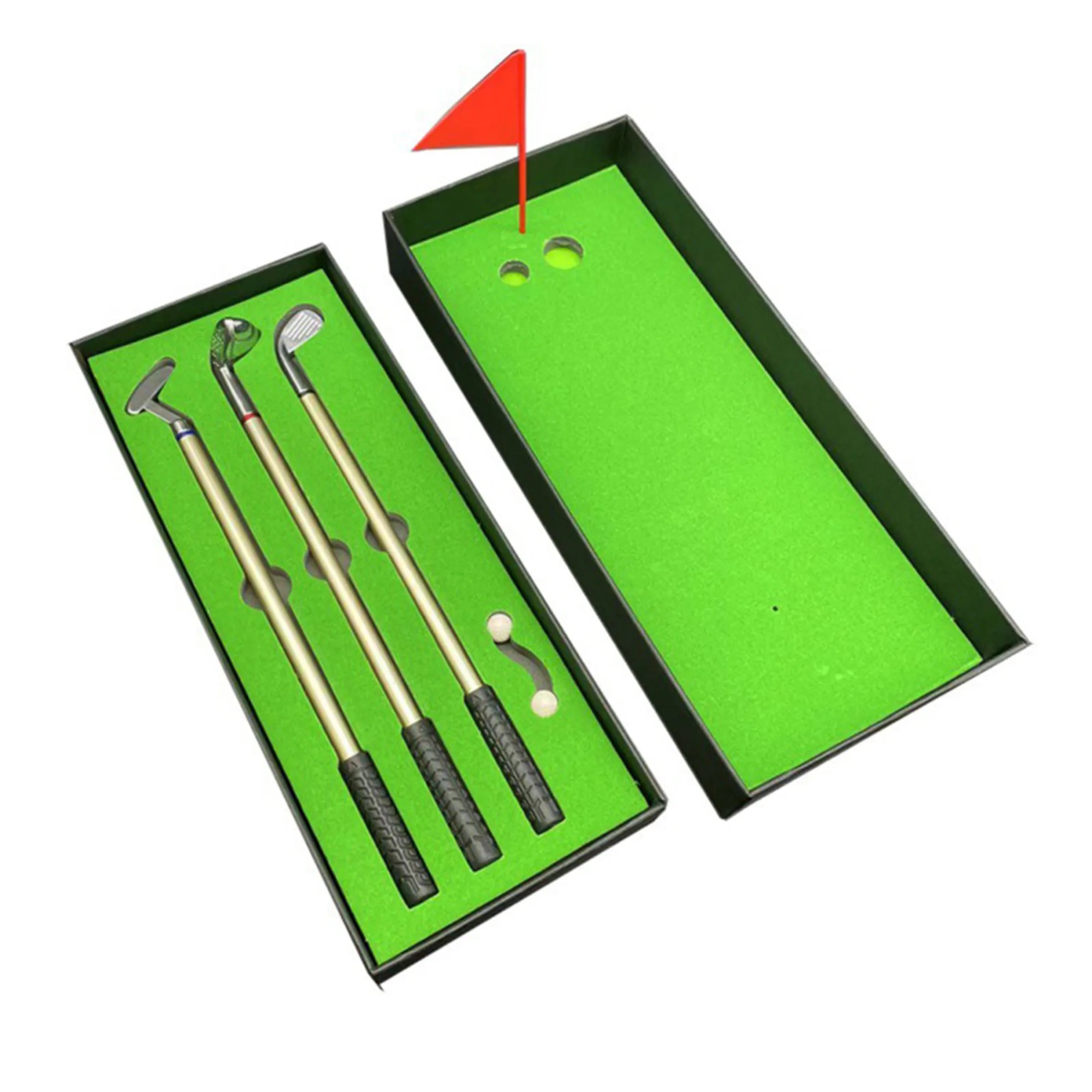 Golf Club Shaped Pen Set Desktop Mini Golf Game 2